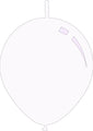 11" Standard White Decomex Linking Latex Balloons (100 Per Bag)