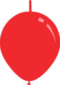 11" Standard Red Decomex Linking Latex Balloons (100 Per Bag)
