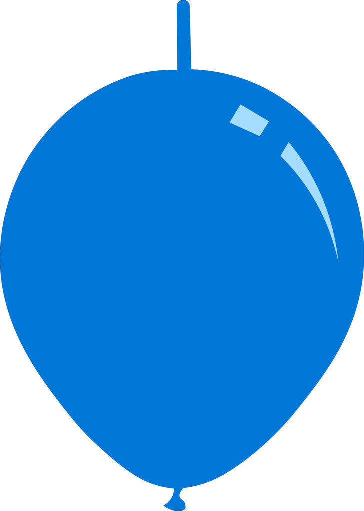 11" Standard Blue Decomex Linking Latex Balloons (100 Per Bag)