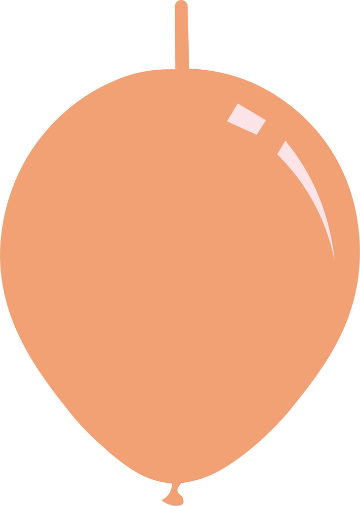 6" Deco Peach Decomex Linking Latex Balloons (100 Per Bag)