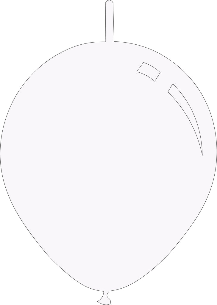 6" Metallic Pearl White Decomex Linking Latex Balloons (100 Per Bag)