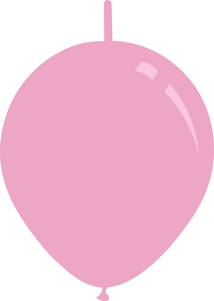 6" Metallic Pink Decomex Linking Latex Balloons (100 Per Bag)