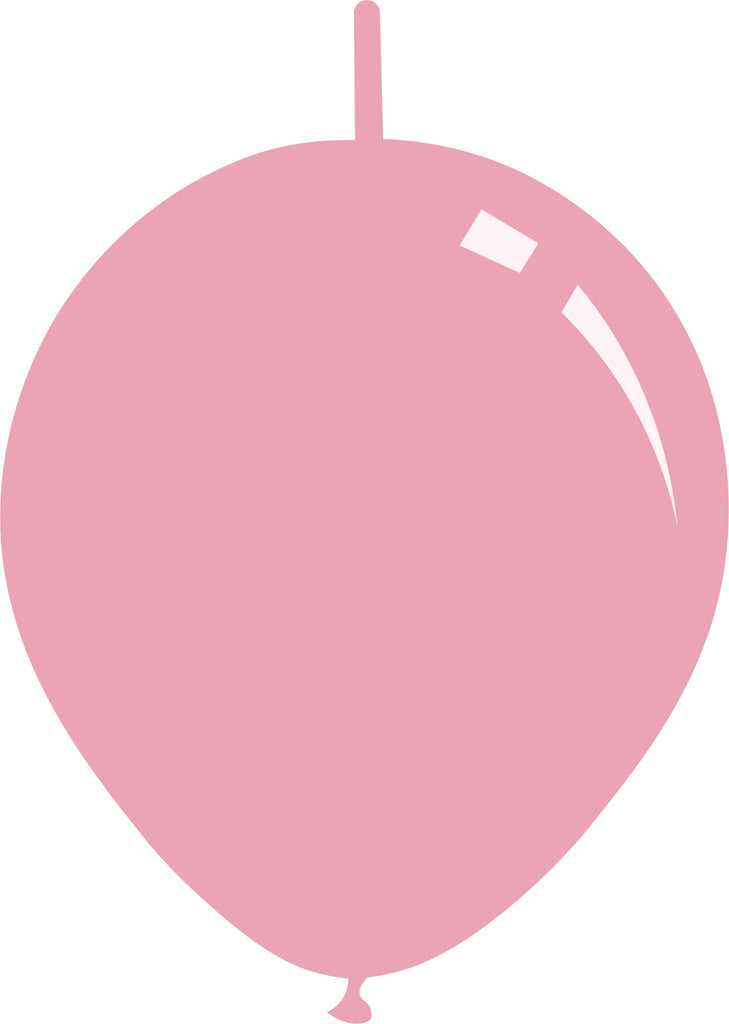 6" Metallic Light Pink Decomex Linking Latex Balloons (100 Per Bag)