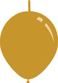 11" Metallic Gold Decomex Linking Latex Balloons (100 Per Bag)