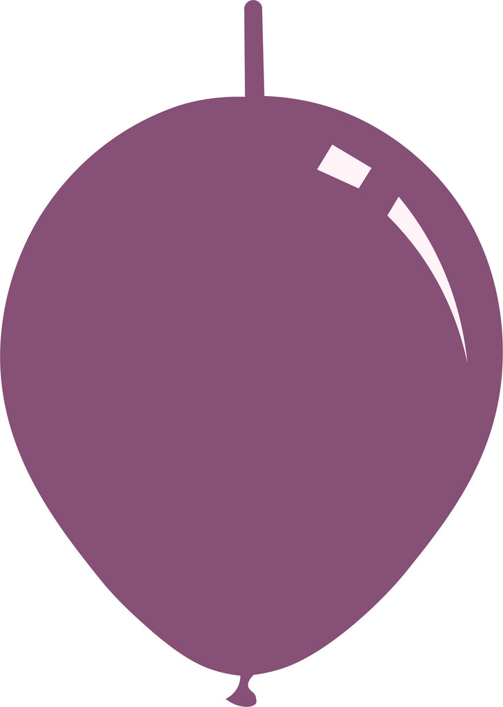 6" Metallic Lavender Decomex Linking Latex Balloons (100 Per Bag)