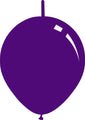6" Metallic Purple Decomex Linking Latex Balloons (100 Per Bag)