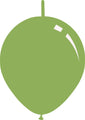 6" Metallic Pale Green Decomex Linking Latex Balloons (100 Per Bag)