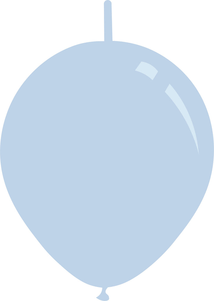 11" Metallic Light Blue Decomex Linking Latex Balloons (100 Per Bag)