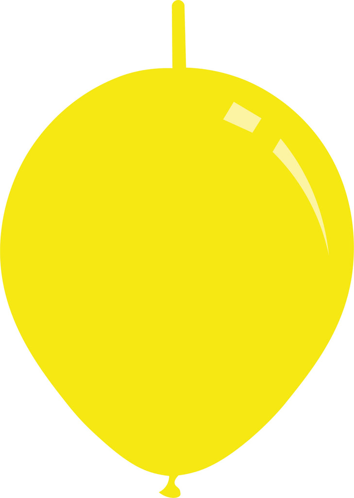 18" Standard Yellow Decomex Linking Balloons (25 Per Bag)