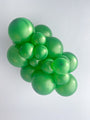 11" Pearl Metallic Green Tuftex Latex Balloons (100 Per Bag) Manufacturer Inflated Image