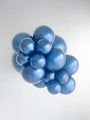 11" Pearl Metallic Midnight Blue Tuftex Latex Balloons (100 Per Bag) Manufacturer Inflated Image