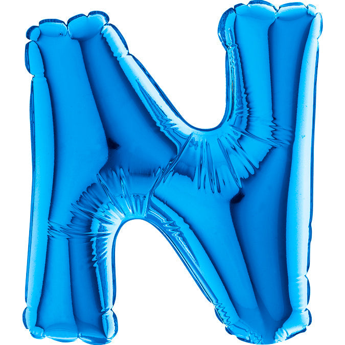 7" Airfill Only (requires heat sealing) Letter N Blue Foil Balloon