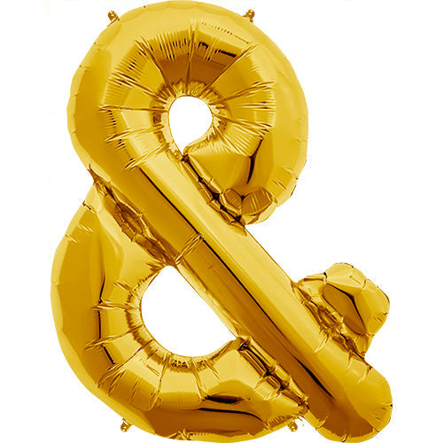 34" Northstar Brand Ampersand - Gold Foil Balloon