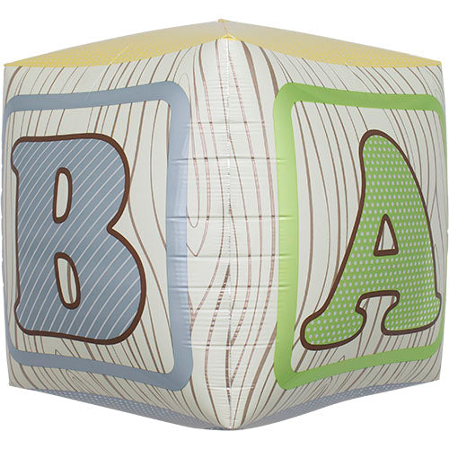 17" Baby Block Cube Foil Balloon