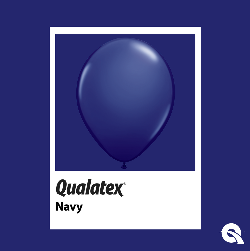 Navy Swatch Pioneer Qualatex Latex Balloons 