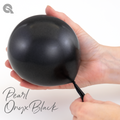 Pearl Onyx Black Hand Pioneer Qualatex Latex Balloons 