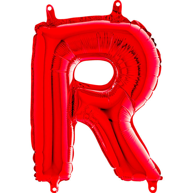 14" Airfill Only Foil Balloon Self Sealing Letter R Red