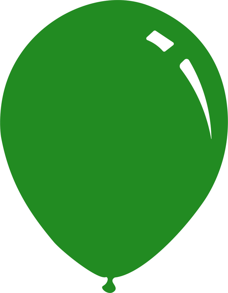 12" Standard Forest Green Decomex Latex Balloons (100 Per Bag)