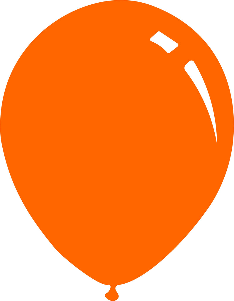 9" Crystal Orange Decomex Latex Balloons (100 Per Bag)