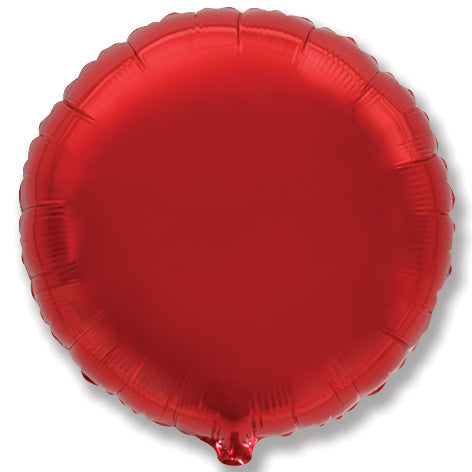 4" Airfill Only Red Circle Foil Balloon