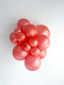 24" Pearl Metallic Rose Gold Tuftex Latex Balloons (3 Per Bag) Manufacturer Inflated Image