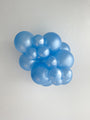 11" Pearl Metallic Sky Blue Tuftex Latex Balloons (100 Per Bag) Manufacturer Inflated Image