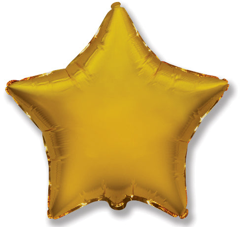 4" Airfill Only Gold Star Balloon
