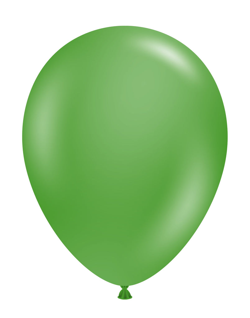 17 inch standard green tuftex latex balloons 50 per bag tt 17004