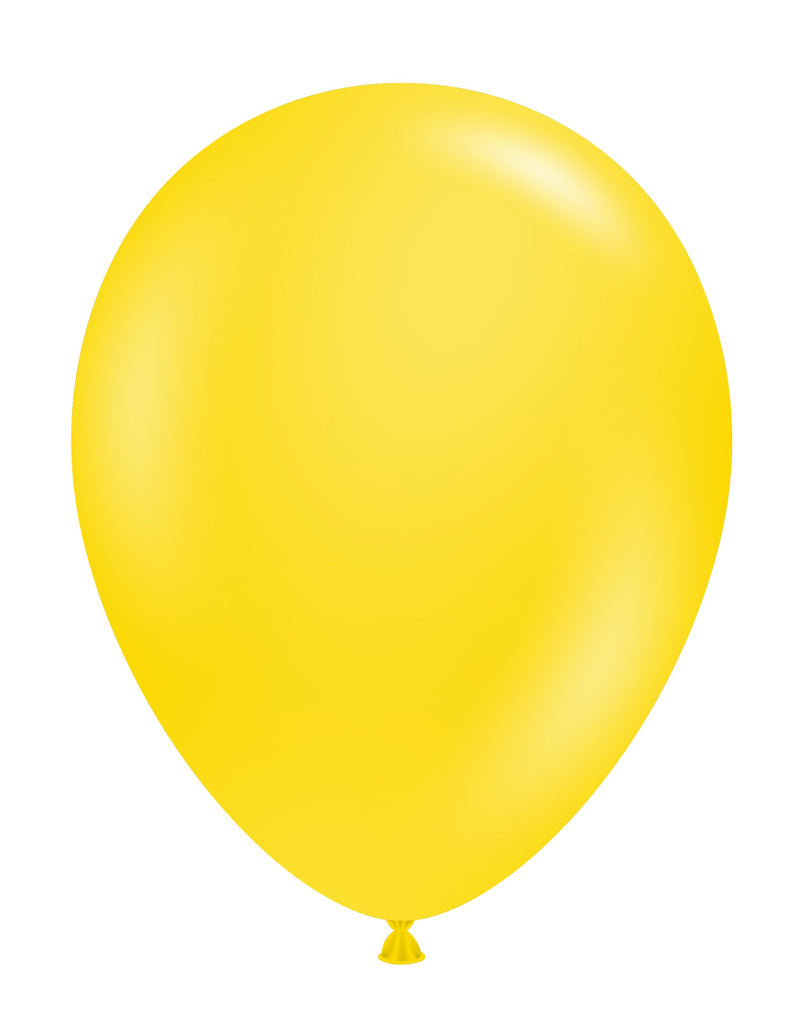 11 inch standard yellow tuftex latex balloons 100 per bag tt 10009