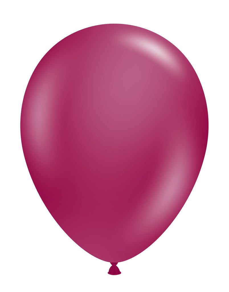 17 inch crystal burgundy tuftex latex balloons 50 per bag tt 17012