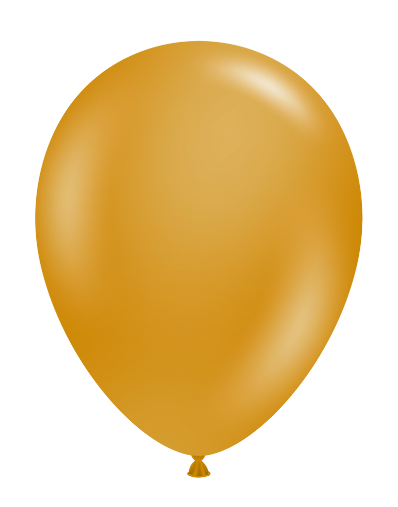 17" Pearl Metallic Gold Tuftex Latex Balloons (50 Per Bag)