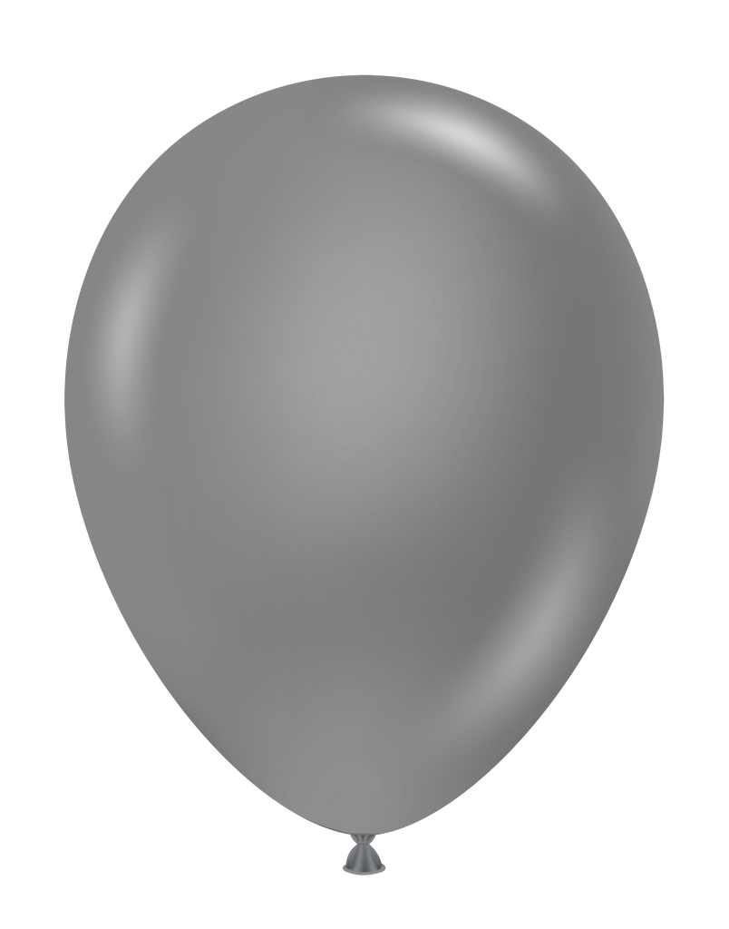 11" Pearl Metallic Silver Tuftex Latex Balloons (100 Per Bag)