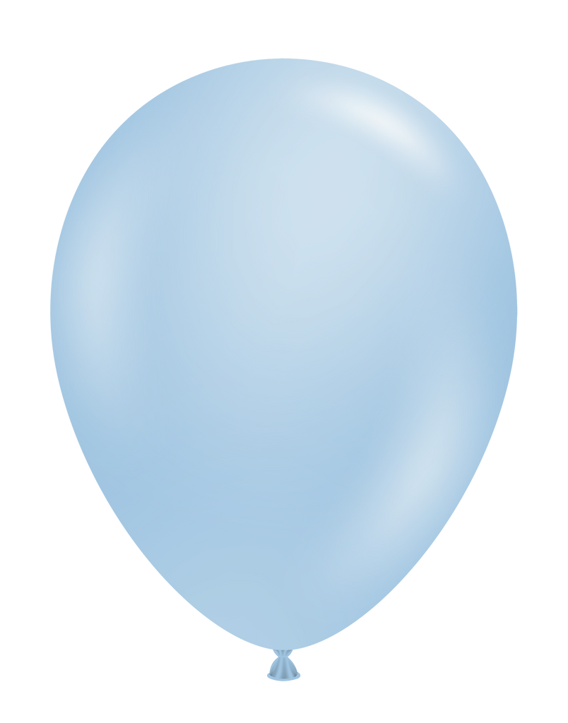 11" Pearl Metallic Sky Blue Tuftex Latex Balloons (100 Per Bag)