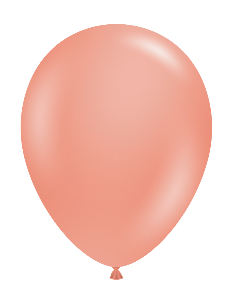 24" Pearl Metallic Rose Gold Tuftex Latex Balloons (3 Per Bag)