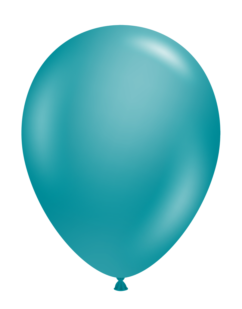 5" Tuftex Latex Balloons (50 Per Bag) Pearl Metallic Teal