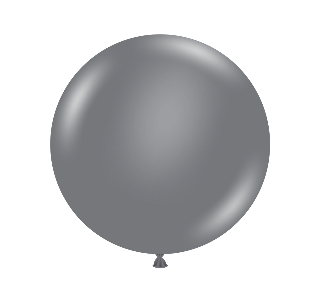 36" Gray Smoke Tuftex Latex Balloons (2 Per Bag)