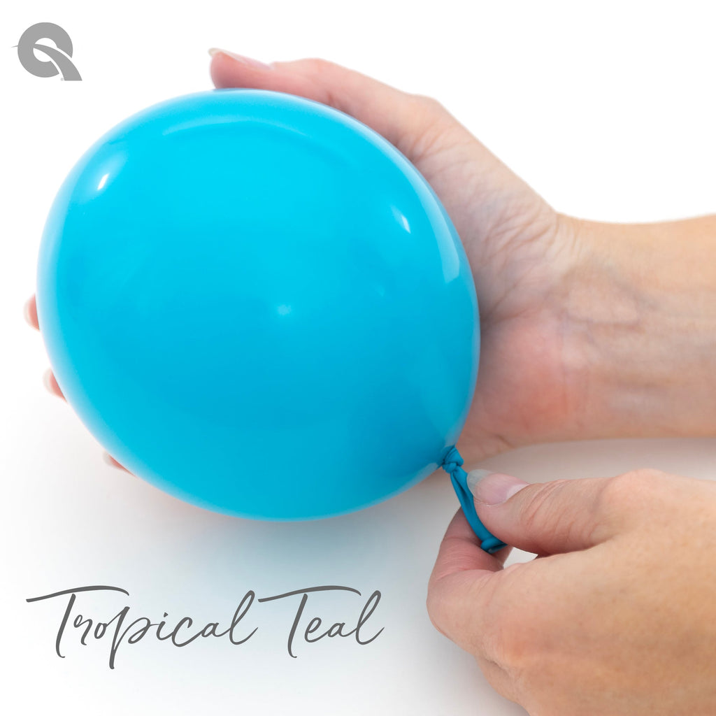 Tropical Teal Hand Pioneer Qualatex Latex Balloons 