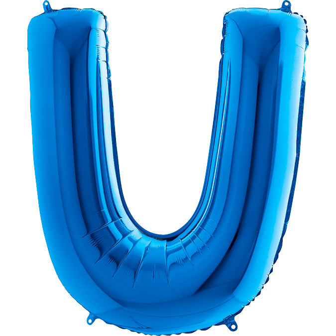 40" Foil Shape Megaloon Balloon Letter U Blue