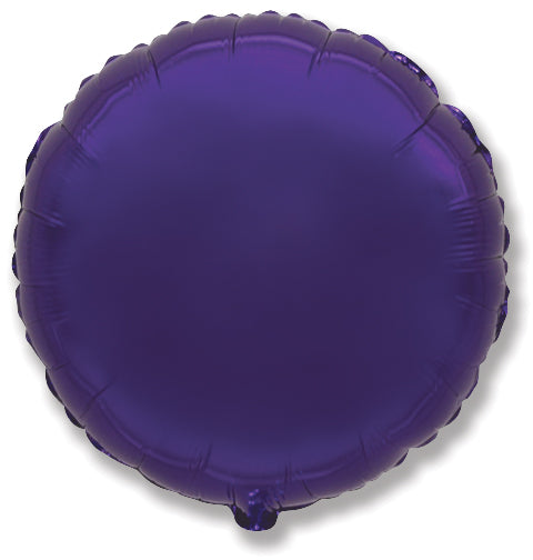 9" Airfill Only Metallic Purple Circle Foil Balloon