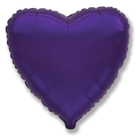 4" Airfill Only Purple Heart Foil Balloon