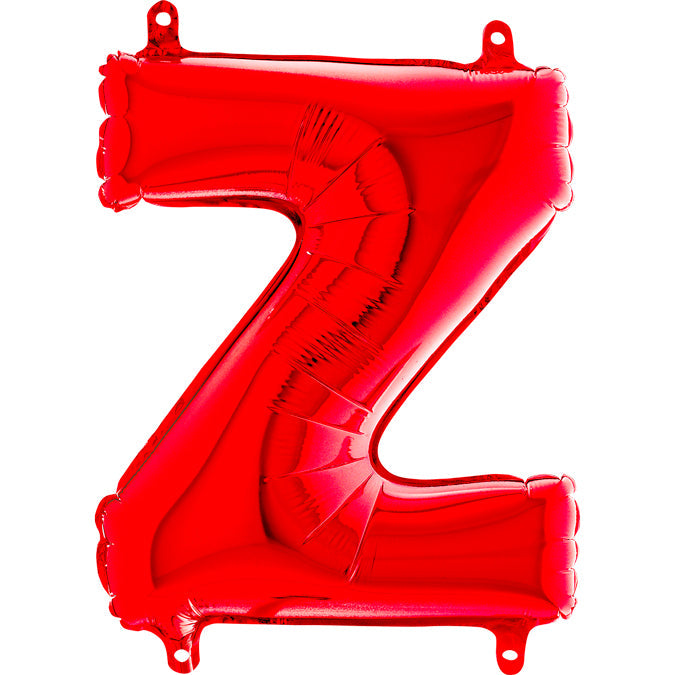 14" Airfill Only Foil Balloon Self Sealing Letter Z Red