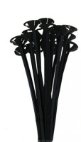 13" One Piece Cup and Balloon Stick-Black