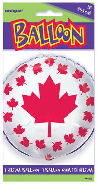18" Canada Flag Balloon (Sold Packaged Only)