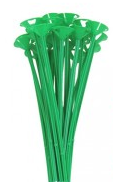 13" One Piece Cup and Balloon Stick-Neon Green