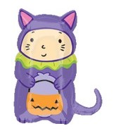 23" Cat Trick or Treater Large Mylar Balloon