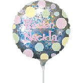 9" Airfill Only Holographic Recien Nacida Balloon (Spanish)