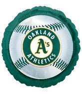 18" MLB Oakland Athletics Baseball Balloon