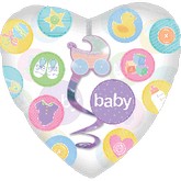 32" SuperShape Insider Dangler New Baby Balloon