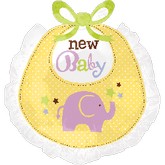 Large Shape New Baby Bib Balloon