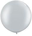 30" Qualatex Latex Balloons SILVER (2 Per Bag)